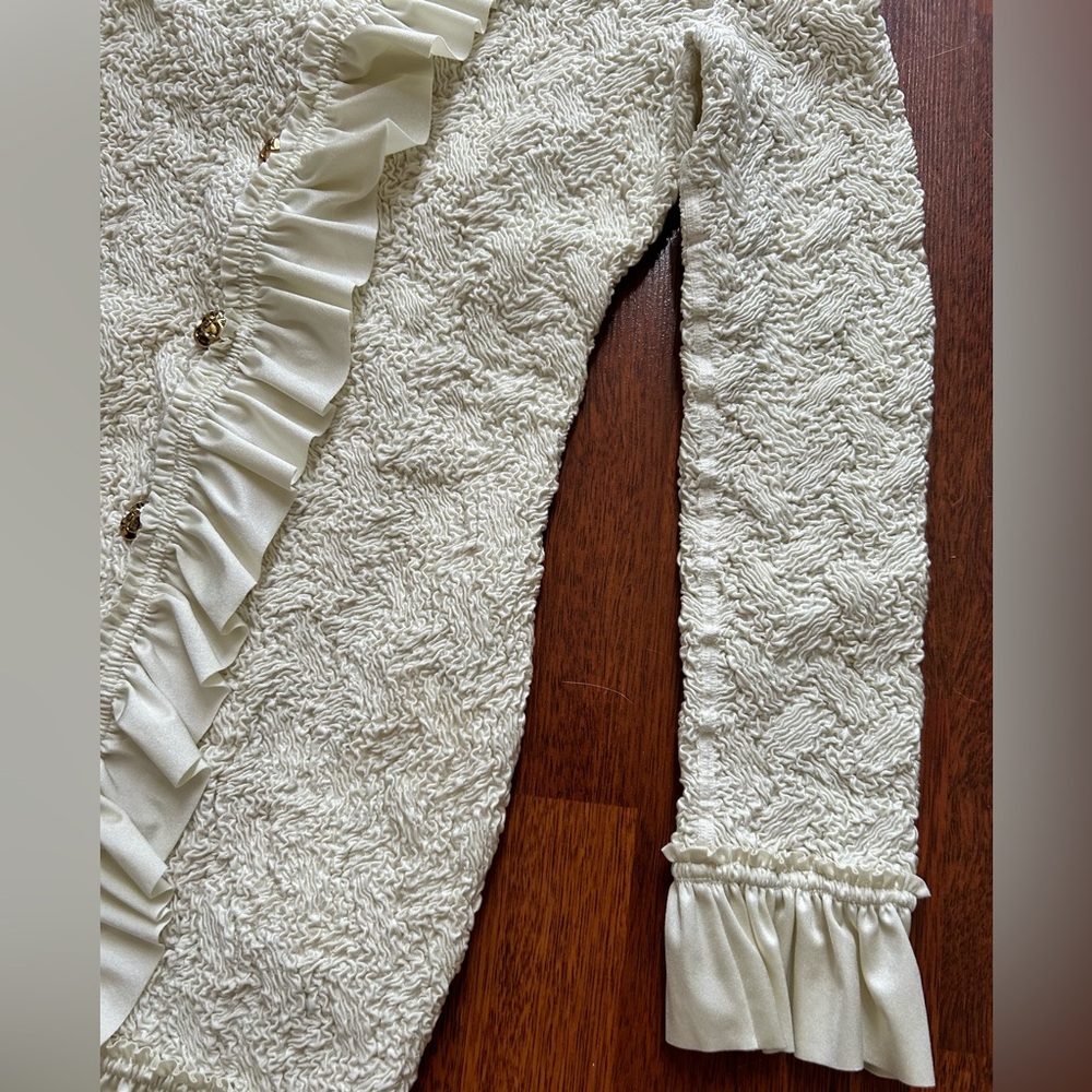 NWT Alexander Wang Smocked Ruffle Long Jacket Dress S - Picture 10 of 17